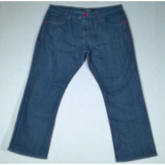 Raw Blue Premium RB Jeans‎ Dark Wash Grunge Baggy Streetwear 42x33